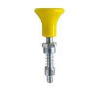 FILFEEL Goupille de Réglage Ajustable à Ressort, Axe de Verrouillage Multipurpose en Acier Alliage Aluminium et Polypropylène, pour Bloc de Poids Salle de Sport (YELLOW)