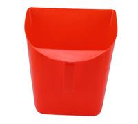 FILFEEL Grande Pelle à Nourriture Fermée avec Poignée Latérale - Seau en Plastique Robuste pour Aliments du Bétail, Glace, Céréales, Aliments pour Animaux et Matériaux Secs - Pelle en PP Rouge, 9,3