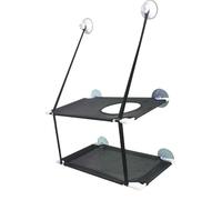 FILFEEL Hamac pour Chat, Installation Suspendue à Double Couche, avec Ventouse Forte, Perchoir de Fenêtre Souple pour Chats (Noir 2 Couches)
