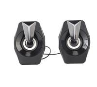 FILFEEL Haut-Parleur alimenté par USB avec Lumières RVB et Contrôle du Volume Filaire pour Ordinateur Portable, Ordinateur de Bureau et Smartphone (Black)