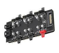 FILFEEL Hub Répartiteur 6 Voies pour Le Refroidissement du PC et Le Contrôle de la Lumière ARGB | Ventilateur PWM et Carte d'extension RVB 3 Broches avec Interface IDE (#1)