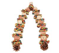 FILFEEL Jouet à Mâcher pour Perroquets de Taille Moyenne et Grande Taille, Jouet Anti-Ennui en Forme d'épi de Maïs et de Pomme de Pin (Colorful)