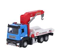 FILFEEL Jouet de Dépanneuse de Transport en Alliage 1:32, Modèle de Véhicule de Grue à Fonction de Levage avec Crochet et Voiture, pour Enfants et Collectionneurs (Blue)