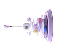 FILFEEL Jouet Tour pour Chat avec Plume et Herbe à Chat-Jeu de Plateau Tournant pour Animaux de Compagnie à 4 Couches pour l'exercice et Le Plaisir du (Purple)