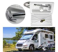 FILFEEL Kit de Boîte de Douche Extérieure pour Camping-Car, avec Tuyau de Robinet, Conception Compacte pour Camping-Car et Utilisation Marine (White)