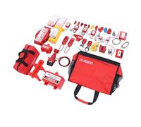 FILFEEL Kit de Consignation de Verrouillage électrique - Ensemble de Verrouillage de Disjoncteur Industriel avec 12 Serrures, 20 et Attaches, Moraillons Multi-trous, Serrures de Valve et de Prise -