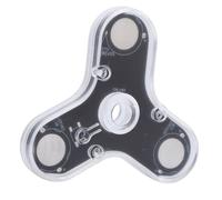 FILFEEL Kit de Pratique de Soudure - Projet électronique de Gyroscope Rotatif LED à 3 Feuilles pour Débutants et Adultes - Kit Complet d'assemblage de PCB avec Piles, Roulements et Vidéo étape par
