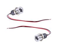 FILFEEL Lampe Témoin LED Verte 14mm, Voyant Lumineux Métallique 12V,