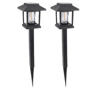 FILFEEL Lampes Solaires d'Allée - Lampes de Jardin LED IP44 avec Capteur Automatique du Crépuscule à l'aube, Chaud 2 700 K, Panneau Solaire à Haute efficacité et Batterie Rechargeable de 600 MAh