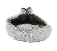FILFEEL Lit de Grotte pour Chat en Peluche Douce, Semi-fermé, Confortable et Chaud, Lit de Couchage Universel pour Animaux de Compagnie, pour Chats et Chiens (L)