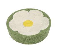 FILFEEL Lit de Salon Rond Ergonomique avec Coussin en Sisal pour Chats d'intérieur - Design Peu Encombrant en Marron (Motif de Fleurs)