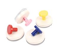 FILFEEL Lot de 4 Crochets à Ventouse Sous Vide sans Perçage, Installation en un Seul pour Porte en Verre et Mur carrelé avec Technologie de Verrouillage Sous Vide Puissante (4 pièces rouge jaune