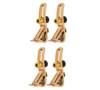 FILFEEL Lot de 4 Pinces de Microphone Dorées - Support fileté 5/8" pour Micros Caisse Claire et Tom, PC Résistant aux Chocs + Construction Métallique, Support de Micro Studio et Live