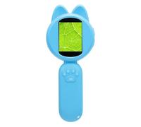 FILFEEL Loupe électronique Portable - Microscope Numérique à écran Couleur de 2,0 Pouces avec Zoom 4X, 8 Lumières LED et Stockage intégré pour l'éducation Scientifique des Enfants et (Blue)