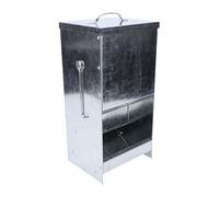 FILFEEL Mangeoire à Auge - Distributeur de Nourriture pour Lapin d'extérieur de Grande capacité de 3,5 Kg, Résistant à la Pluie, avec Construction en Acier galvanisé et Couvercle incliné pour Une