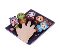 FILFEEL Marionnettes à Doigt Colorées sur Le Thème des Vacances, 5 Pièces, Personnages Portables Mignons pour Halloween et Noël