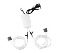 FILFEEL Mini Pompe à Oxygène D'aquarium, Pompe à Air Portative Silencieuse D'aquarium de Poisson D'usb avec L'économie D'énergie pour L'extérieur (Trou Unique)