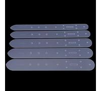 FILFEEL Modèles de Trous de Ceinture en Cuir PVC Translucide, 5 Pièces, pour l'artisanat et Outil de Bricolage Précis