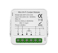 FILFEEL Module de Commutateur de Rideau Intelligent, Contrôleur de Volet Roulant sans Fil avec Fonction de Minuterie et Commande Vocale, pour L'application TuyaSmart Domotique (Version Wi-Fi)