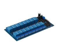 FILFEEL Module de Relais 16 Canaux pour ARM/AVR/PIC/PLC - Carte de Commande électromagnétique avec Faible pour l'automatisation (12V)
