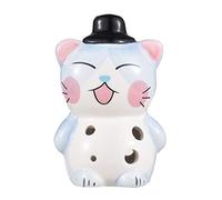 FILFEEL Ocarina en Céramique Animal Mignon à 6 Trous avec Lanière pour les Mélomanes et les Débutants - Comprend un Livre de Chansons ! (bleu clair)