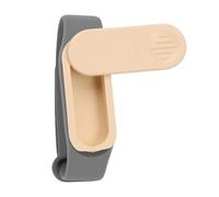 FILFEEL Organisateur de Poignet 360, étui à Rabat avec Sangle Réglable pour Voyage de Médicaments D'urgence (Boîte à Tablette Beige Bracelet Gris)