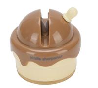 FILFEEL Outil d'Affûtage de Ciseaux à Ventouse-affûteur de Coupe en Acier au Tungstène Compact pour une Utilisation en Cuisine, Affûtage Rapide et Facile (BROWN)