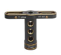 FILFEEL Outil de Douille d'écrou Hexagonal RC Haute Performance 17mm pour/8 Voitures de Course-Outil d'entretien en Alliage 'Aluminium (Gold)