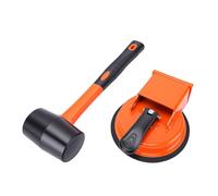 FILFEEL Outil de Fixation des Interstices au Sol avec Ventouse en Caoutchouc et Marteau - Kit de Saisie de Sol Professionnel pour la Réparation des Sols Stratifiés et en Bois Dur - Force de Maintien