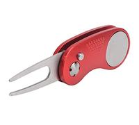 FILFEEL Outil de Réparation de Fourche Pliable en Métal, avec Marqueur, Accessoire Vert Portable pour Les Joueurs (Rouge)