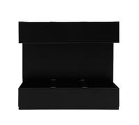 FILFEEL Paille en Fer avec 3 Compartiments et Drain Inférieur - Support Compact pour Ustensiles de Cuisine pour Pailles, Baguettes, Cuillères - Boîte de Rangement en Métal