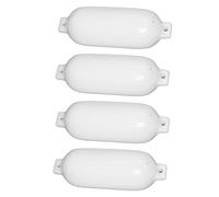 FILFEEL Paquet de 4 Ailes de Pare-Chocs de Bateau Gonflables avec Corde Blanche de 2 M - Quai en PVC nervuré pour Bateaux de Pêche Ponton de Yacht - Pare-Chocs Marins/Gel/Huile