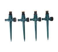 FILFEEL Paquet de 4 Arroseurs de Jardin Rotatifs Automatiques à 360 Degrés pour Un Arrosage Efficace de la Pelouse en Jaune (Vert foncé)