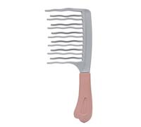 FILFEEL Peigne à Dents Larges pour Cheveux Bouclés, Brosse Démêlante à Dents en Forme de Vague, Peigne à Cheveux Anti-frisottis avec Poignée Profilée