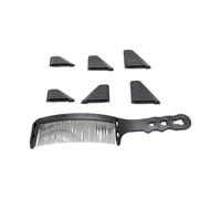 FILFEEL Peigne Coiffeur Courbe avec 3 Peignes Guides Interchangeables, Manche Ergonomique Antidérapant pour Coupes Dégradées et Coupes Buzz