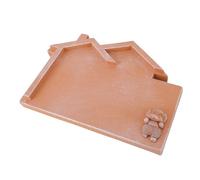 FILFEEL Pierre Commémorative pour Animal de Compagnie en Forme de Maison - Pierre Tombale Commémorative pour Chien Résistante aux Intempéries pour Souvenir Extérieur ou Intérieur - Tombale de Jardin