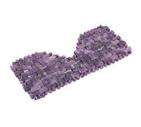 FILFEEL Pierre de Jade pour le Refroidissement des Yeux, Traitement du Froid, Masseur pour les Yeux Gonflés, Relaxation, Aide au Sommeil, Matériau en Jade, 8,2x3,7 Pouces (violet)