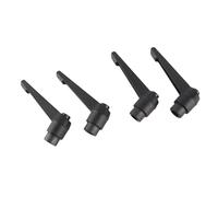 FILFEEL Poignées de Machine Réglables en Acier Inoxydable 4 Pièces, Boutons à Filetage Femelle avec Design, pour Machines D'emballage, équipement de Soudage, (Filetage intérieur M12 (longueur du