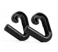 FILFEEL Poignées de Traction Multi-Prises avec Structure de Crochet Incurvée Ergonomique pour Les Exercices de Force, Poignée de Levage Coudée Redistribue la Force de Traction pou (Black)