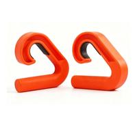 FILFEEL Poignées de Traction Multi-Prises avec Structure de Crochet Incurvée Ergonomique pour Les Exercices de Force, Poignée de Levage Coudée Redistribue la Force de Traction pou (Orange)