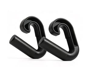FILFEEL Poignées de Traction Multi-Prises avec Structure de Crochet Incurvée Ergonomique pour Les Exercices de Force, Poignée de Levage Coudée Redistribue la Force de Traction pou (Black)