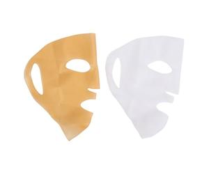 FILFEEL Porte-couvercle de Masque Facial en Silicone, Réutilisable, Doux et Confortable, pour Soins de la Peau, Routine de beauté, or Blanc, 2 Pièces