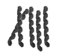 FILFEEL Protecteur de Ligne en Caoutchouc élastique TPR, 5 Pièces, Conception en Spirale, Installation Facile, Accessoires de Vélo en 3 Couleurs (Black)