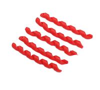 FILFEEL Protecteur de Ligne en Caoutchouc élastique TPR, 5 Pièces, Conception en Spirale, Installation Facile, Accessoires de Vélo en 3 Couleurs (Rouge)