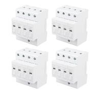 FILFEEL Protecteur de Rail DIN 4P Dispositif de Protection Basse Tension 40 KA pour équipement électrique - SPD Ignifuge évalué 385 V AC avec Outil - Montage - Paquet de 4