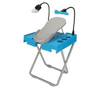 FILFEEL Repose-Pieds de Pédicure Réglable, Kit de Support de Pédicure Professionnel Antidérapant avec Loupe LED et Ventilateur de Séchage, pour Femmes de âges, Cadeau Pliable