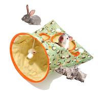 FILFEEL Sac Tunnel Pliable pour Chat avec 5 Trous et Sons Froissés, Comprend des Balles en Peluche et pour Un Jeu Interactif (Hérisson)