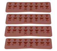 FILFEEL Silicone en Forme d'échecs, 4 Pièces, pour la Cuisson de Desserts au Chocolat Uniques et d'artisanat de Bricolage