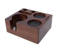 FILFEEL Station de Bourrage de café en Bois avec Support de Porte-filtre - Barre Multi-accessoires pour Porte-filtres de 58 Mm, Plate-forme de Bourrage et étagère de Distribution - Support de de (En