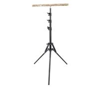 FILFEEL Support de Perchoir d'entraînement pour Oiseaux en Bois de Poivre - Support de Perchoir d'extérieur de 61,81 Pouces avec Base de Trépied pour Aras, Cacatoès, Gris 'Afrique - Station